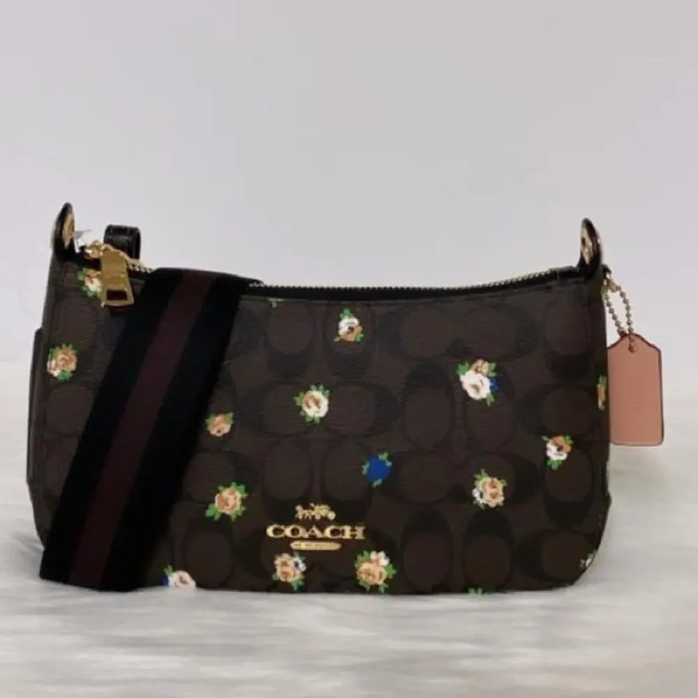 New Coach Jes Baguette In Signature Canvas With Vintage Mini Rose - Picture 5 of 11
